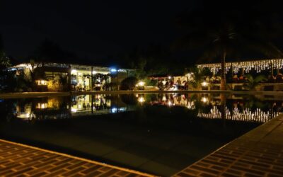 Night view on pool TDC & terrace